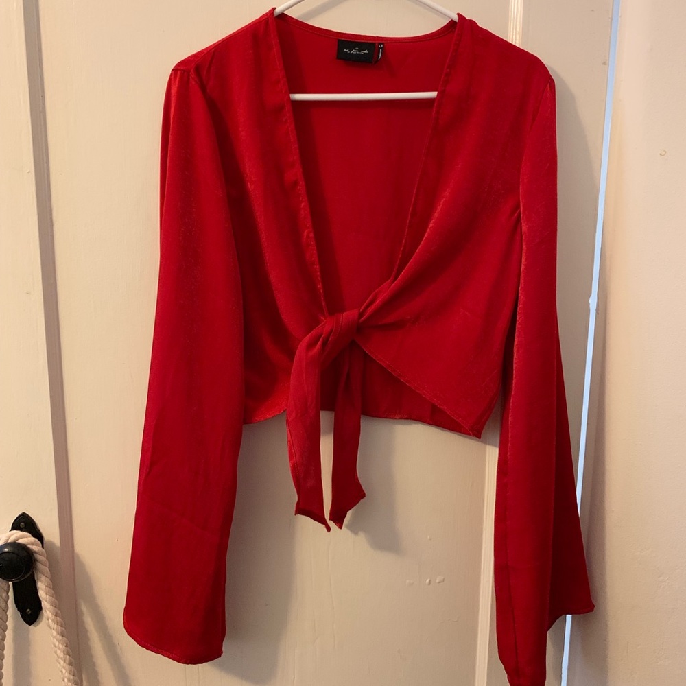 Out From Under Satin Tie Top.